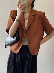Stylish Short Sleeve Work Blazer
