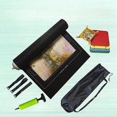 Portable Jigsaw Puzzle Mat Roll with Sorting Trays & Storage Bag