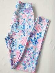 Women's Flower Print Yoga Leggings High Stretchy Tummy Control