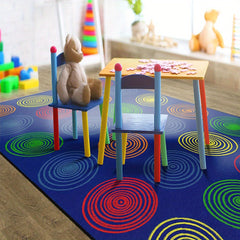 Large Classroom Carpets Elementary 24 Seats Children's Classroom Seating Rug