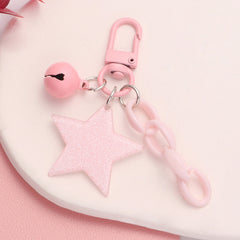 2pcs Star Shaped Keychain Bag Car Key Pendant Ornament Gift