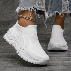 Women's Mesh Breathable Thick Bottom Sneakers Comfortable Non slip Low Top