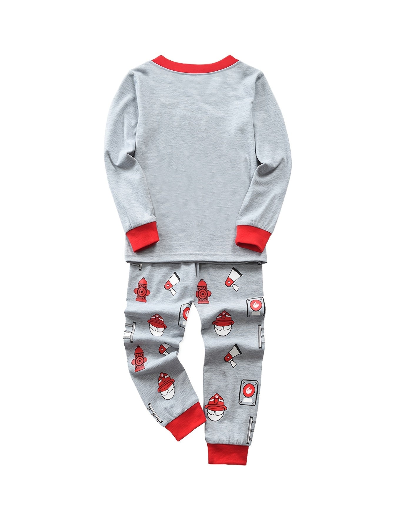 Boys 2pcs Tractor Print Pajamas Set