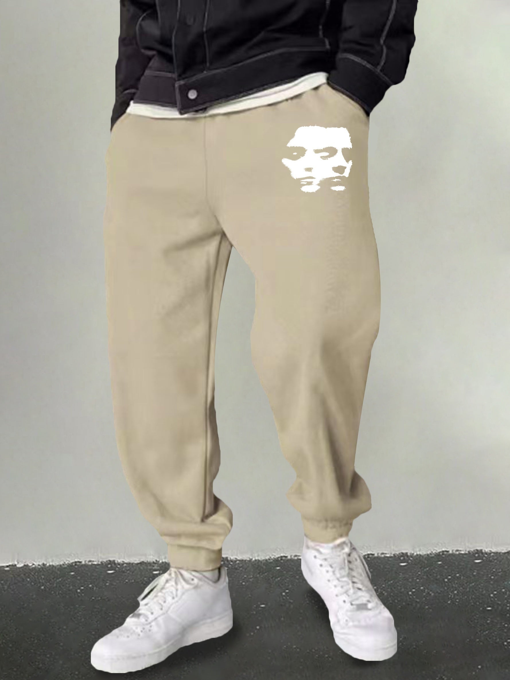 Men's Portrait Graphic Sweatpants Casual Stretch Breathable Drawstring Pants