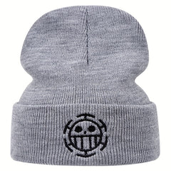Anime Cartoon Embroidered Beanie Skull Hat Hip Hop Warm Knit Hat