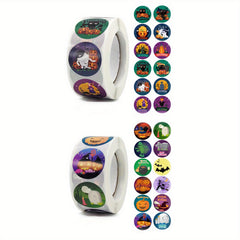 1000pcs Halloween Stickers Pumpkin Bat Spider Sticker Roll for Halloween