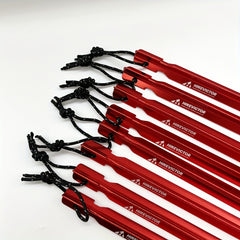 8pcs Aluminum Ground Nails Tent Stakes Reflective Rope Lightweight Tent Pegs