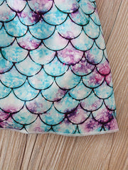 Girls Fish Scales Print Cami Dress
