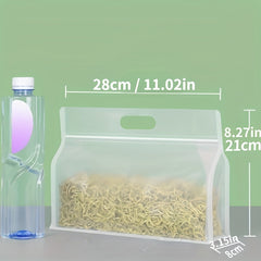 10pcs Reusable Silicone Leakproof Food Storage Bags Kitchen & Travel Organizer