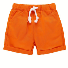 Boys Casual Shorts Drawstring Waist Kids Summer Clothes