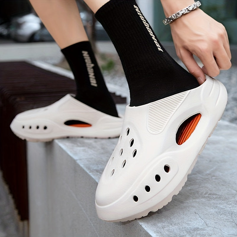 Men's Platform Slides Closed Toe Slippers