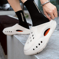 Men's Platform Slides Closed Toe Slippers