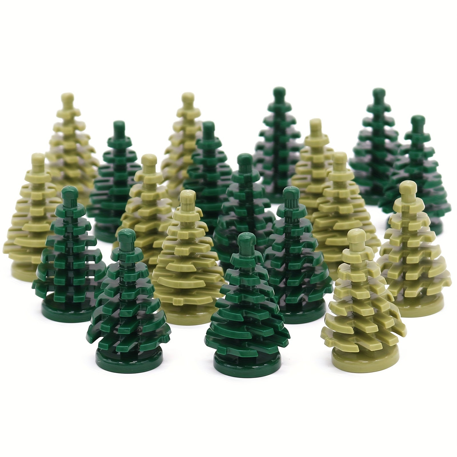 10pcs Building Blocks Christmas Tree Mini Spruce Compatible 2435 City Jungle