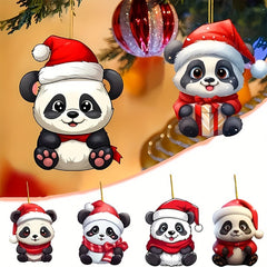 Panda Acrylic Phone Pendant Christmas Tree Decoration