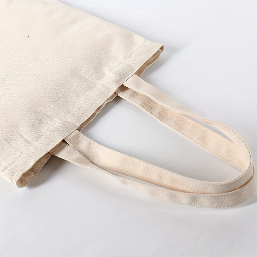 Thickened Canvas Portable Shopping Bag Blank DIY