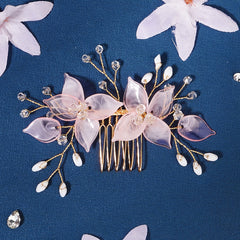 Pink Flowers Hair Comb Hairpin Party Favor Decorations