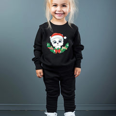 Girls Cartoon Dog Sweatshirt & Sweatpants Set