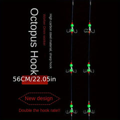 Anti Bite String Hook Squid Hook Luminous Beads Fishing Tackle