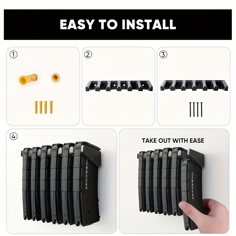 6 Slots Heavy Duty Wall Hanging Storage Rack