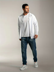 Men's UPF 50 Sun Protection Zip Hoodie Long Sleeve Quick Dry Tops