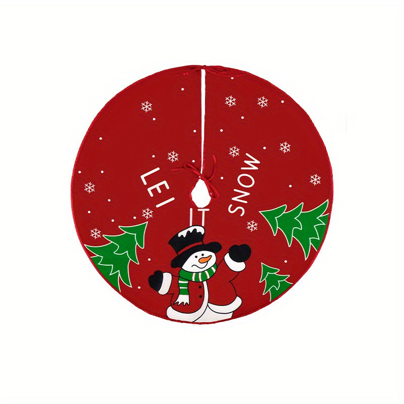 Disposable Christmas Tree Skirt Creative Printing Tree Bottom Decoration