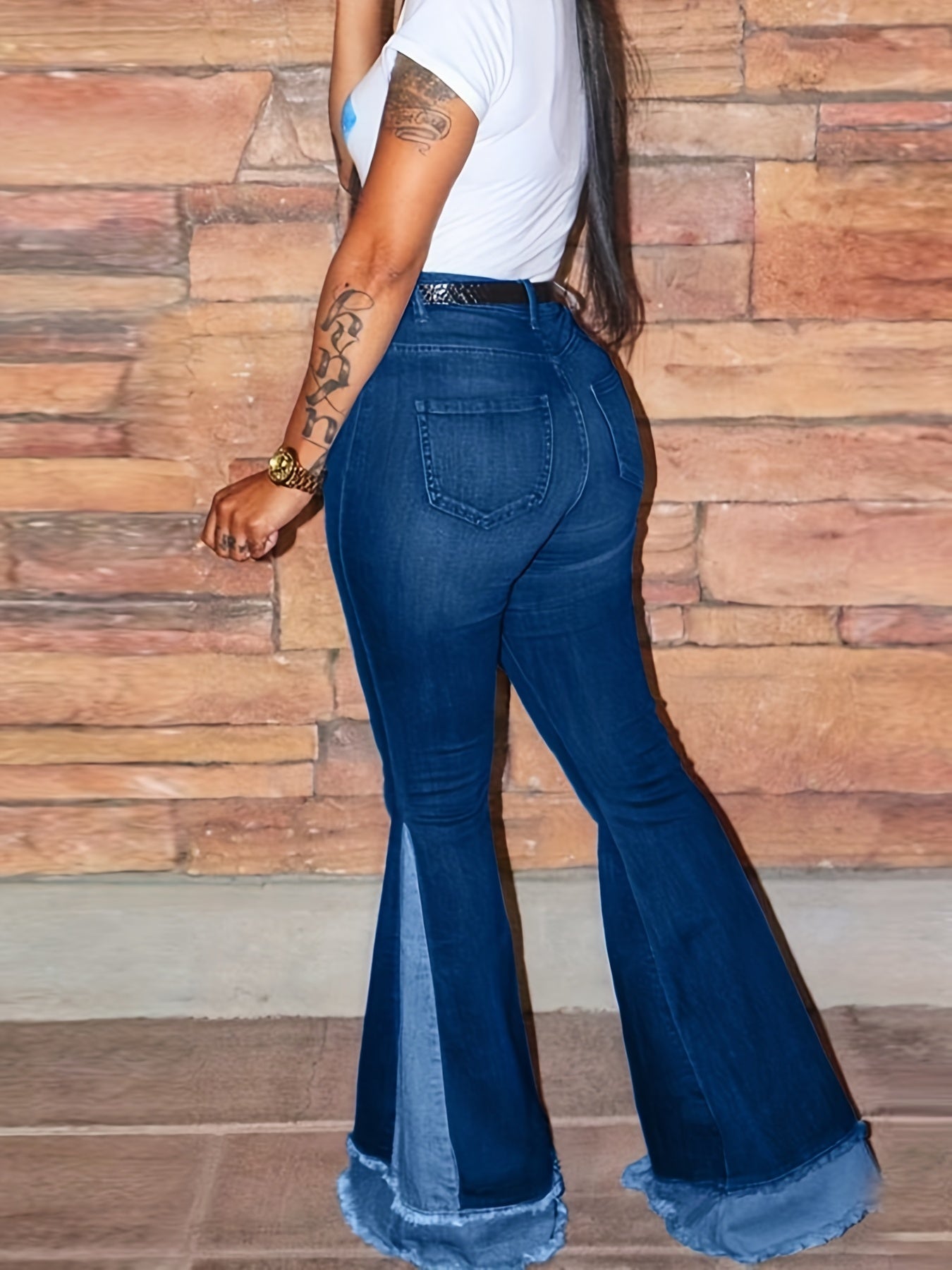 High Rise Flared Leg Jeans