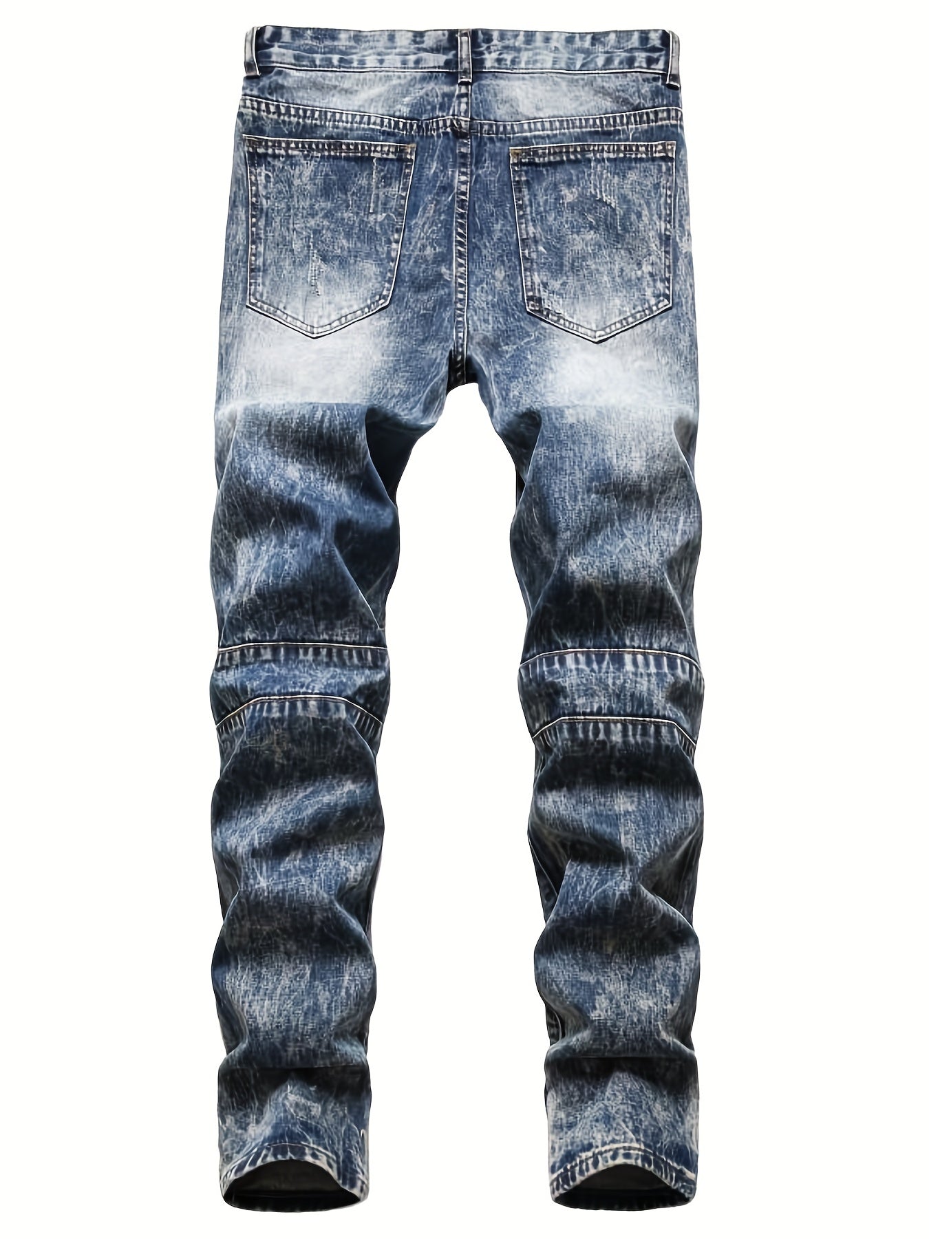 Men's Ripped Jeans Slim Fit Denim Trousers