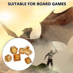 7pcs Polyhedral Dice Set High Craft Resin Dice For Tabletop Game