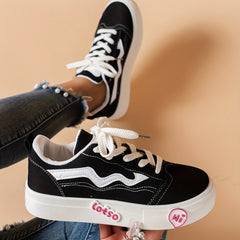 Women's Platform Canvas Sneakers Low Top Shoes