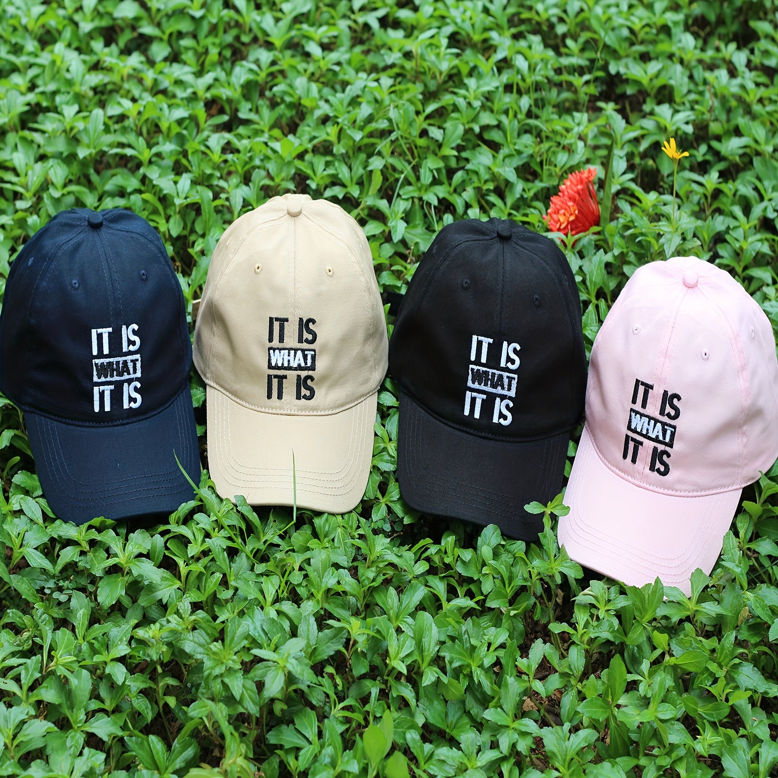 IT IS WHAT IT IS Embroidered Baseball Cap Soft Outdoor Hat Hip Hop Cap Dad Hat