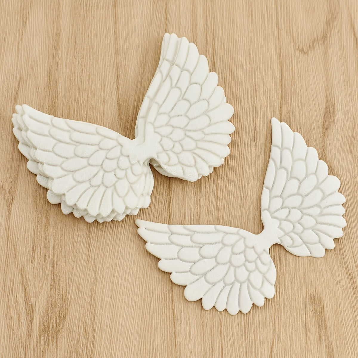 10pcs Angel Wings Patches Stamping Fabric Embossed PVC Glitter Applique DIY
