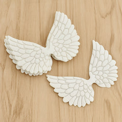 10pcs Angel Wings Patches Stamping Fabric Embossed PVC Glitter Applique DIY