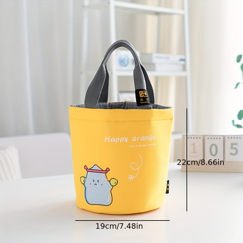 Round Insulated Lunch Bag Leakproof Freezable Office Work School Picnic Beach