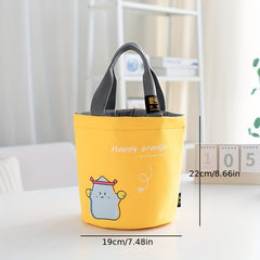 Round Insulated Lunch Bag Leakproof Freezable Office Work School Picnic Beach