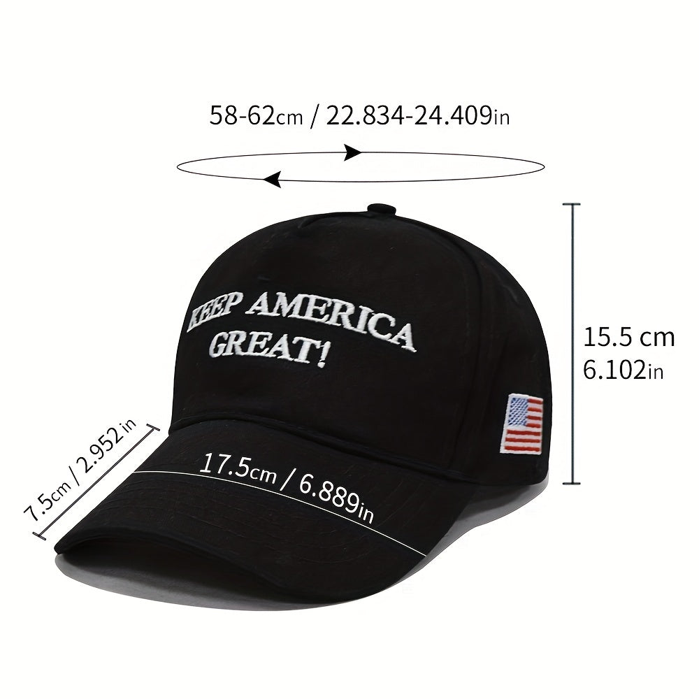 Flag Embroidery Baseball Cap Solid Cotton Dad Hat Unisex Sports Hat