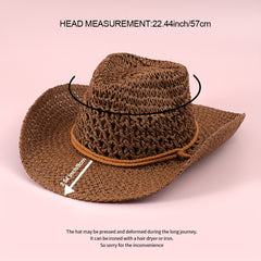 Breathable Sunshade Cowboy Hat for Outdoor Activities