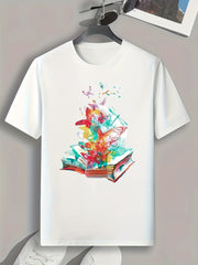 Butterflies Book Print Men's Graphic T-shirt Casual Comfy Tees