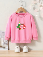 Christmas Peggy Crew Neck Sweatshirt Kids Clothes Christmas Gift