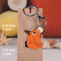 Set of 2 Anime Keychain Toys 16 Inch 2D Acrylic Keyring Collectibles