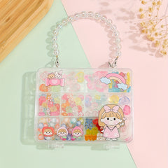 Colorful Children's DIY Jewelry Kit with Handbag