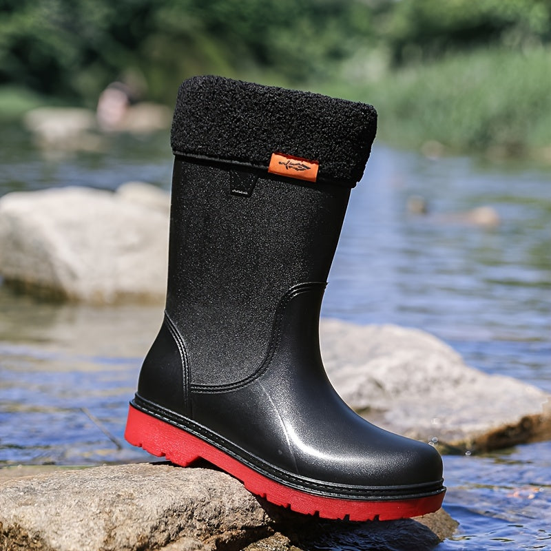 Women's Waterproof Chunky Rain Boots Outdoor Fishing Rain Boots