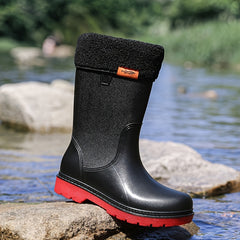 Women's Waterproof Chunky Rain Boots Outdoor Fishing Rain Boots