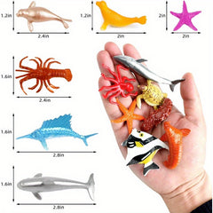 92pcs Mini Ocean Sea Animals Toys Assorted Vinyl Plastic Ocean Animal Figures