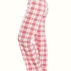 Plaid Drawstring Sleep Bottoms Cozy Home Pants
