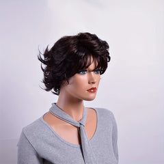 Short Curly Hair Unisex Synthetic Fiber