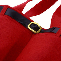4pcs Christmas Candy Bags Santa Pants Wine Bag Portable Candy Gift Wrap