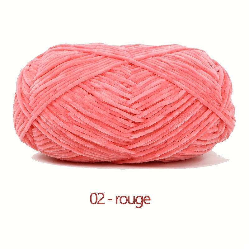 Chenille Yarn Soft Knitting Crochet Hand Knitted Velvet Yarn 148m