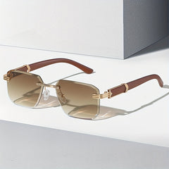 Square Rimless Sunglasses Gradient UV400 Sun Shades