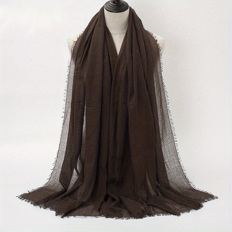 Muslim Bandana Solid Pleated Short Beard Headscarf