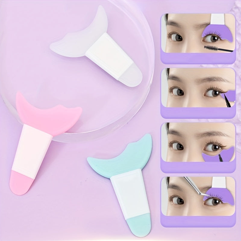 Mascara Eyelash Shield Applicator Guard Tool Reusable Silicone Eyeliner Pads